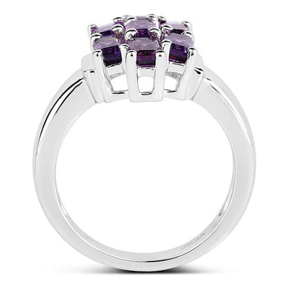 2.80 Carat Genuine Amethyst .925 Sterling Silver Ring