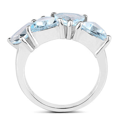 5.00 Carat Genuine  Blue Topaz .925 Sterling Silver Ring