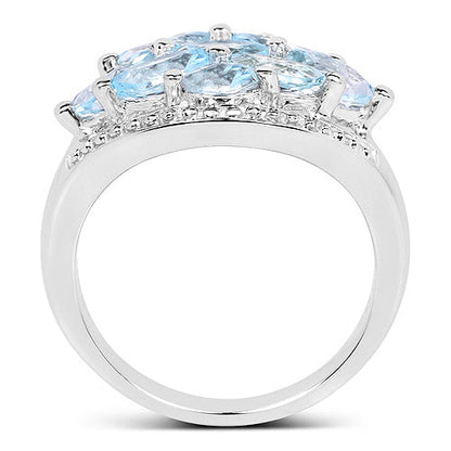 2.50 Carat Genuine  Blue Topaz .925 Sterling Silver Ring