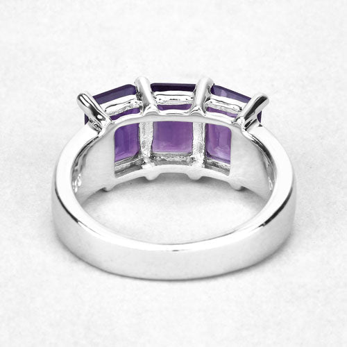 2.85 Carat Genuine Amethyst .925 Sterling Silver Ring