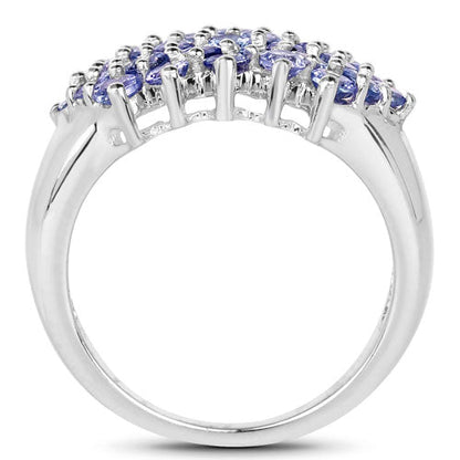 2.03 Carat Genuine Tanzanite .925 Sterling Silver Ring