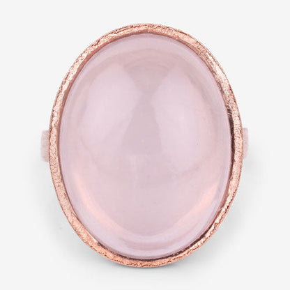 15.60 Carat Genuine Rose Quartz .925 Sterling Silver Ring