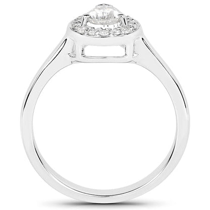 14K White Gold 0.63 Carat Genuine White Diamond Ring