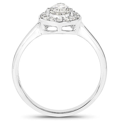 14K White Gold 0.70 Carat Genuine White Diamond Ring