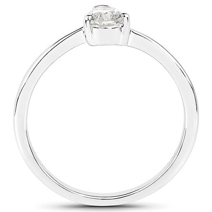 14K White Gold 0.50 Carat Genuine White Diamond Ring