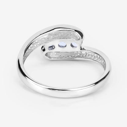 0.74 Carat Genuine Blue Topaz .925 Sterling Silver Ring