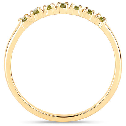 0.22 Carat Genuine Dark Yellow Diamond 14K Yellow Gold Ring (I1-I2)