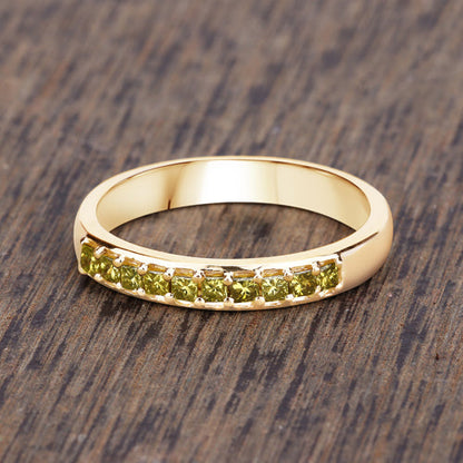 0.27 Carat Genuine Yellow Diamond 14K Yellow Gold Ring (SI1-SI2)