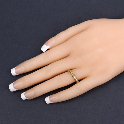 0.27 Carat Genuine Yellow Diamond 14K Yellow Gold Ring (SI1-SI2)