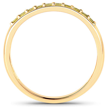 0.27 Carat Genuine Yellow Diamond 14K Yellow Gold Ring (SI1-SI2)