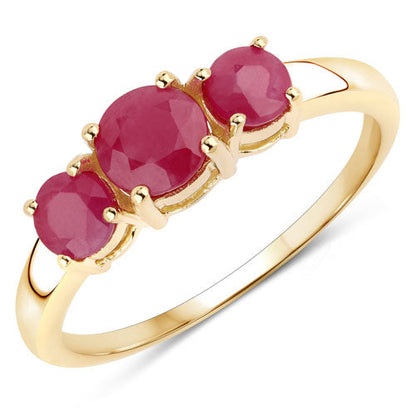 1.15 Carat Genuine Ruby 14K Yellow Gold Ring