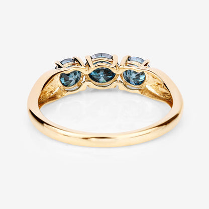 1.03 Carat Genuine Blue Diamond 14K Yellow Gold Ring