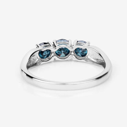 1.03 Carat Genuine Blue Diamond 14K White Gold Ring