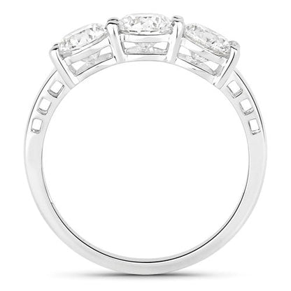 1.50 Carat Genuine Lab Grown Diamond 14K White Gold Ring