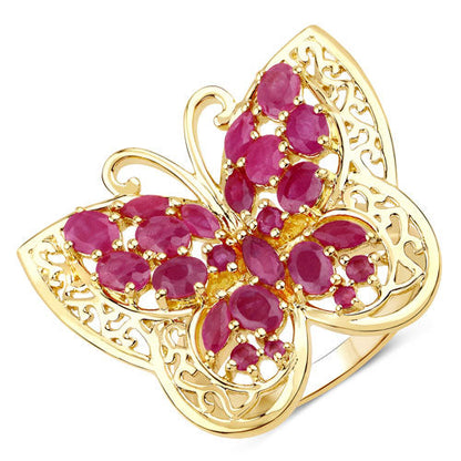 3.08 Carat Genuine Ruby .925 Sterling Silver Ring