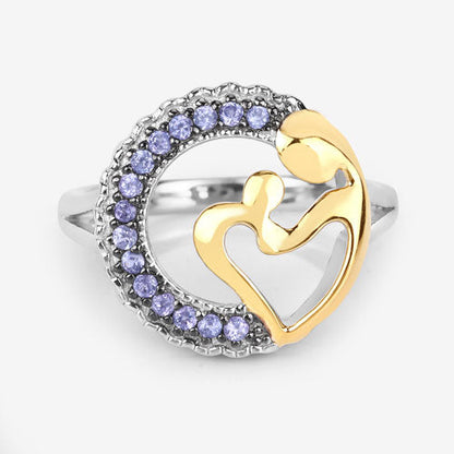 0.28 Carat Genuine Tanzanite .925 Sterling Silver Ring