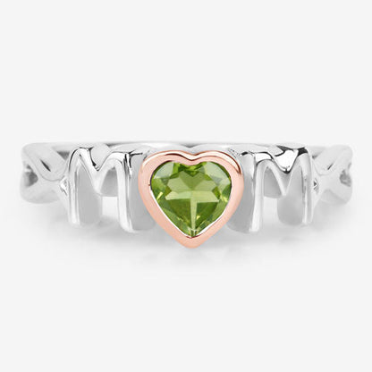 0.44 Carat Genuine Peridot .925 Sterling Silver Ring