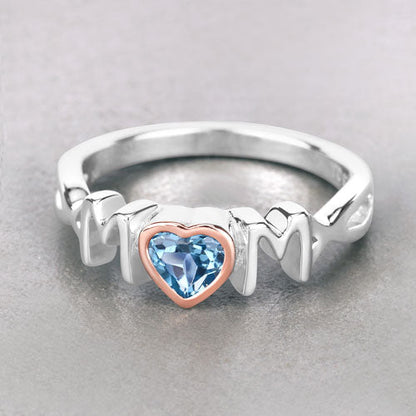 0.52 Carat Genuine Swiss Blue Topaz .925 Sterling Silver Ring