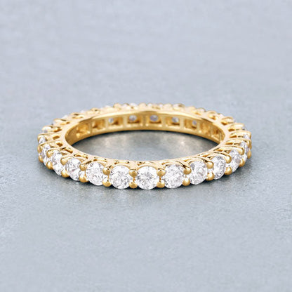 1.50 Carat Lab Grown Diamond 14K Yellow Gold Ring