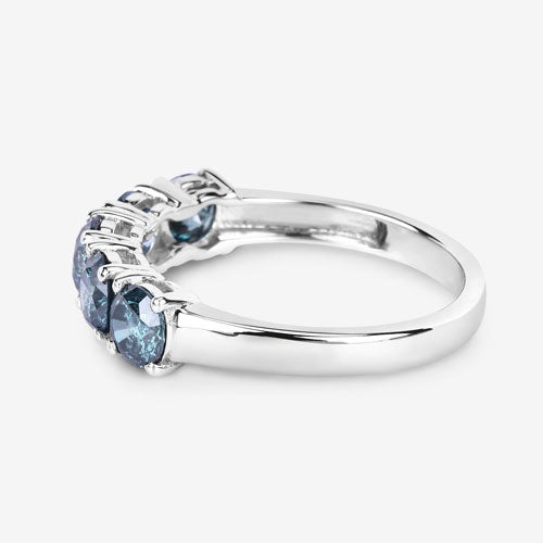 1.22 Carat Genuine Blue Diamond 14K White Gold Ring