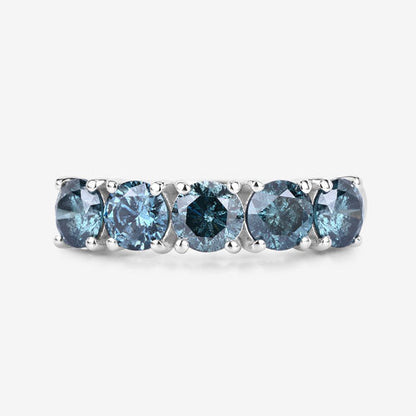 1.22 Carat Genuine Blue Diamond 14K White Gold Ring
