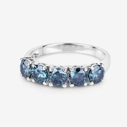 1.22 Carat Genuine Blue Diamond 14K White Gold Ring