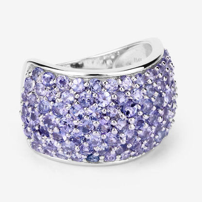 4.22 Carat Genuine Tanzanite .925 Sterling Silver Ring