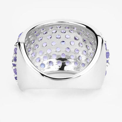4.22 Carat Genuine Tanzanite .925 Sterling Silver Ring