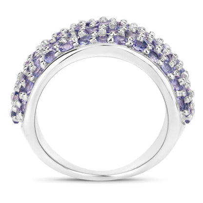 4.22 Carat Genuine Tanzanite .925 Sterling Silver Ring