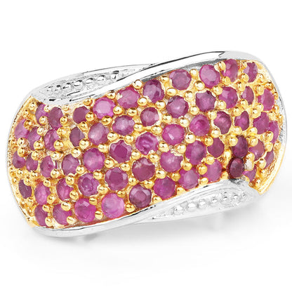 2.49 Carat Genuine Ruby .925 Sterling Silver Ring