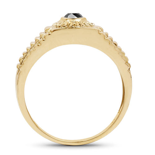 0.20 Carat Genuine Black Diamond .925 Sterling Silver Ring