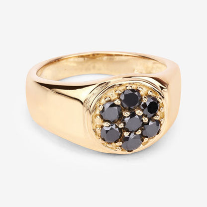 0.91 Carat Genuine Black Diamond .925 Sterling Silver Ring