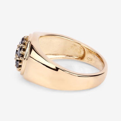 0.91 Carat Genuine Black Diamond .925 Sterling Silver Ring