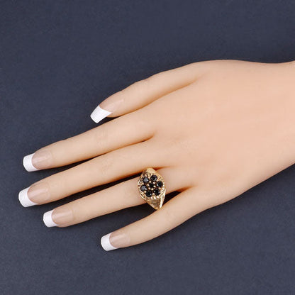 0.91 Carat Genuine Black Diamond .925 Sterling Silver Ring