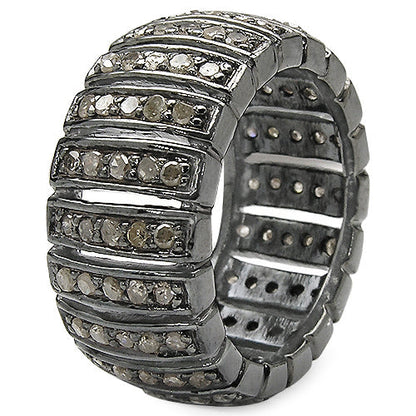 1.25 Carat Genuine TLB Diamond .925 Sterling Silver Ring
