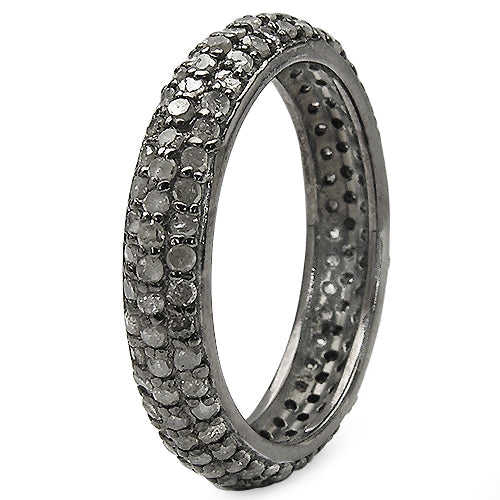 1.40 Carat Genuine TLB Diamond .925 Sterling Silver Ring