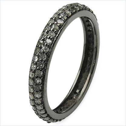 0.67 Carat Genuine TLB Diamond .925 Sterling Silver Ring