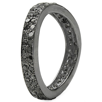 1.11 Carat Genuine Black Diamond .925 Sterling Silver Ring