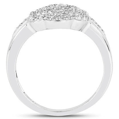 14K Yellow Gold Plated 0.29 Carat Genuine White Diamond .925 Sterling Silver Ring