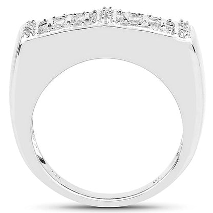 14K Yellow Gold Plated 0.19 Carat Genuine White Diamond .925 Sterling Silver Ring