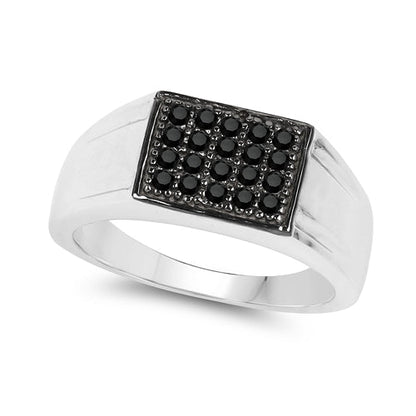 0.30 Carat Genuine Black Diamond .925 Sterling Silver Ring