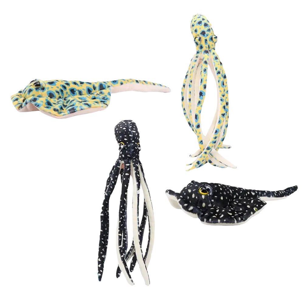 Ray Plush Toys and Polka Dot Octopus Stuffed Animals