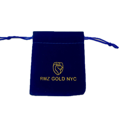 RMZ Gold NYC Italian Unisex 14K White Gold Plated Herringbone Flat Necklace – 20"
