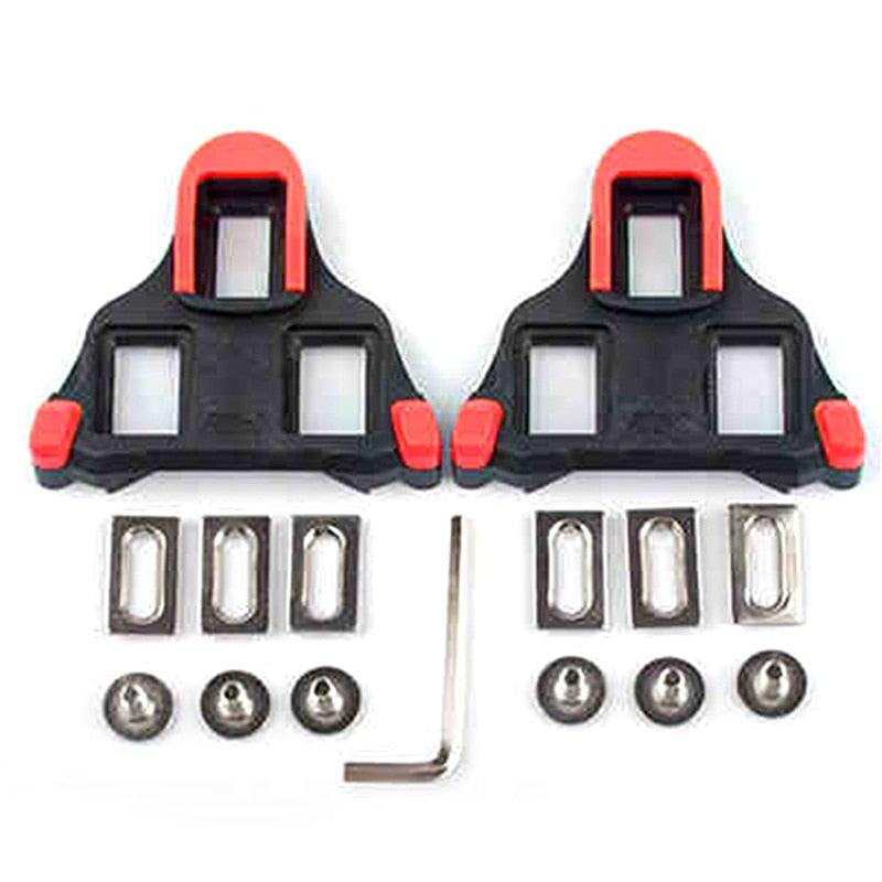 Road Bike Cycling Shoe Pedal Cleats Bicycle Accessories Road Bike Cleats For Cleats- Indoor Outdoor Spin Cycling Pedals Cleat & Bicycle Clips Set