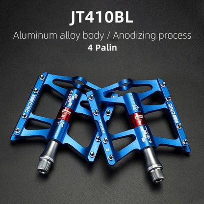 Road Bike Pedals Aluminum Alloy Anti-slip Bicycle Pedals Hollow-Carved Design Pedals Bicycle Accessories Mountain Bike Pedals Flat Bicycle Pedals Platform Cycling Sealed Bearing Aluminum Pedals For Mountain Bike