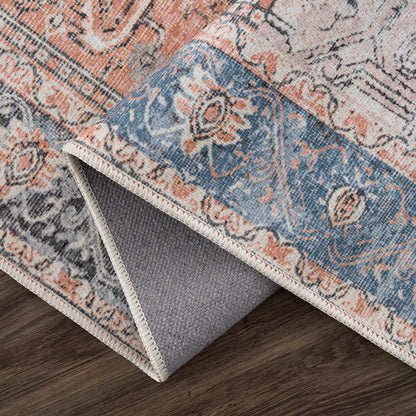 Rosman Distressed Washable Area Rug