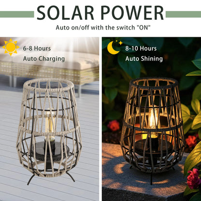 Set of 2 Solar Lantern Outdoor Table Lamp Outside Hanging Solar Lights