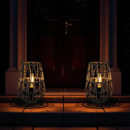 Set of 2 Solar Lantern Outdoor Table Lamp Outside Hanging Solar Lights