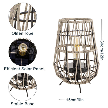 Set of 2 Solar Lantern Outdoor Table Lamp Outside Hanging Solar Lights