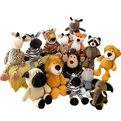 Stuffed Plush Animals Lion Elephant Tiger Soft Toys